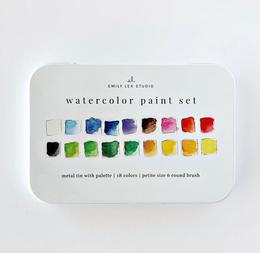 Emily Lex Studio - Watercolor Paint Set 18 Color with Brush