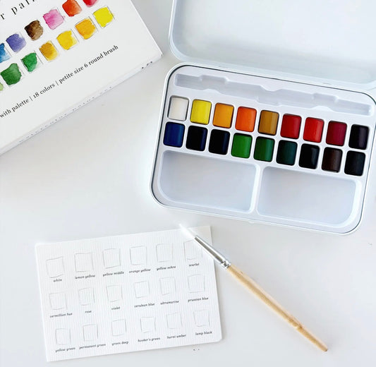 Emily Lex Studio - Watercolor Paint Set 18 Color with Brush