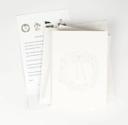 Emily Lex Studio - Christmas Cheer - Paintable Watercolor Notecards Set